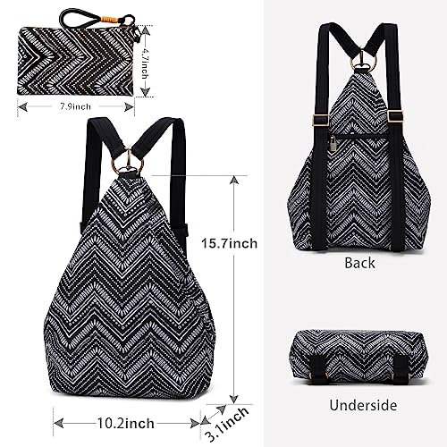 Black Butterfly Premium Backpack for Women, Bohemia Style Fashion Casual Daypack Backpack, Small Backpack Purse (40-black plus) - color: 40-black Plus