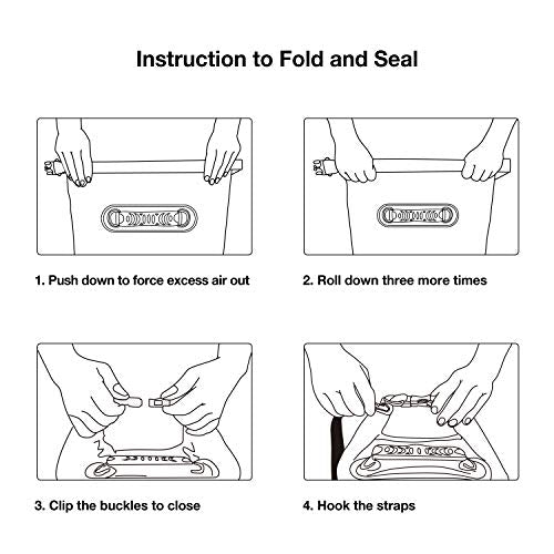 Piscifun Dry Bag, Waterproof Floating Backpack 10L/20L/30L/40L with Waterproof Phone Case for Boating, Kayaking, Fishing - color: Light Green, style: 20l