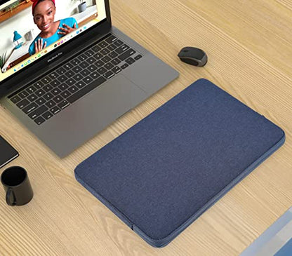 17 17.3 inch Laptop Sleeve Case for HP 17.3 inch Laptop/HP Envy 17 / Pavilion 17, Dell Inspiron 17, Lenovo Ideapad 17.3, ASUS Vivobook 17, 17-in Water-Resistant Computer Notebook Bag - color: Navy Blue