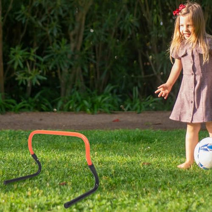 Soccer Training Mini Hurdle Adjustable Height PVC Plastic Agility Hurdle for Foldable Running Accessory for Speed and Footwork Drills