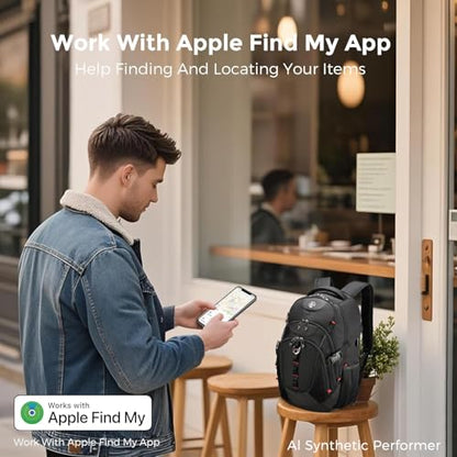 Swissdigital Design Backpack for Men with Apple Find My SD803BT013-01 - color: Black-finder