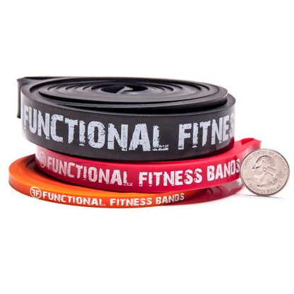 Rubberbanditz Pull Up Assist Bands Set of 3 by Functional Fitness. Heavy Duty Resistance and Assistance Training Bands - color: Combo Packs - #1 Orange, #2 Red, #3 Black