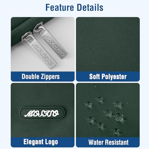 MOSISO Laptop Case 12.3 inch, 11.6-12.3 inch Laptop Sleeve Compatible with MacBook Air 11.6, Acer HP Dell Lenovo Samsung, Surface Pro, Polyester Vertical Computer Sleeve Bag with Pocket,Midnight Green - color: Midnight Green, size: 12.3 inch