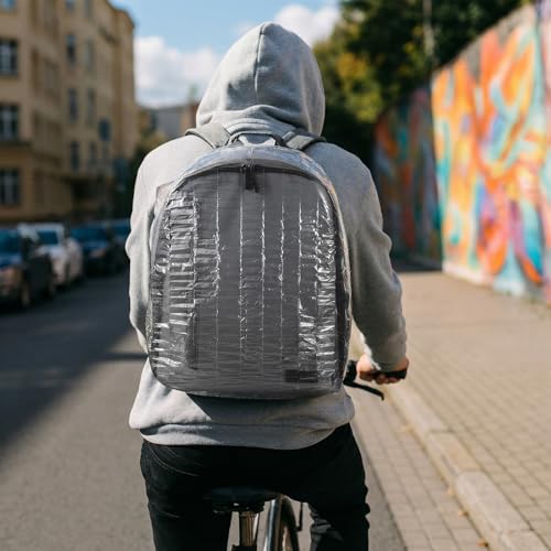 Molain 10 Pack Backpack Rain Cover, Disposable Waterproof Lightweight Backpack Cover Elastic Covers Protector Disposable Rain Covers for Backpacks Outdoor Hiking Cycling Camping Travel Emergency