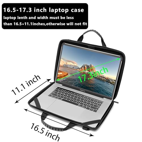 Laptop Case Hard Shell Laptop Bag for Men Women with Shoulder Strap - color: Black, size: 17.3 inch laptop case
