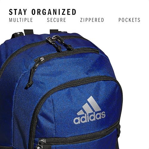 adidas Excel 7 School Backpack for Laptop, Gym and Travel, 34L, Bold Twill Bright Royal- Legend Ink/Black/Silver Metallic/7, OSFA - color: Bold Twill Bright Royal- Legend Ink/Black/Silver Metallic/7, size: One Size