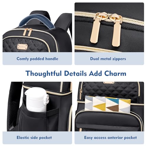 Backpack Cooler Lunch Box Backpack Double Decker Soft Cooler Bag - color: Black