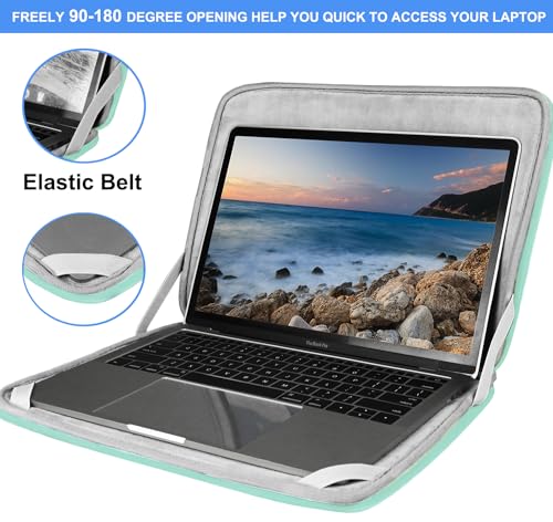 Laptop Case 14 inch, Durable Shockproof Protective Computer Cover Flip Case Briefcase Carrying Bag Compatible with 14" HP, Lenovo, Asus, Acer, Notebook, Chromebook Computer, Light Blue - color: Light Blue, size: 14 Inch