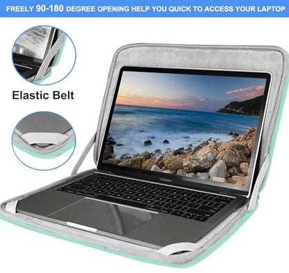 Laptop Case 14 inch, Durable Shockproof Protective Computer Cover Flip Case Briefcase Carrying Bag Compatible with 14" HP, Lenovo, Asus, Acer, Notebook, Chromebook Computer, Light Blue - color: Light Blue, size: 14 Inch