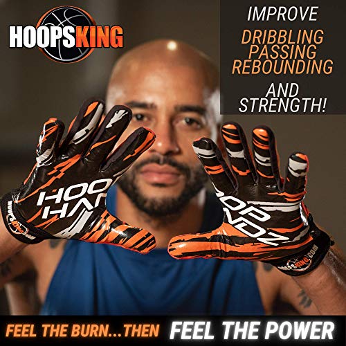 HOOPSKING Hoop Handz Basketball Weighted Training Gloves (Anti-Grip), Over 3 lbs. Per Pair, More Powerful Dribbling - size: Adult Extra-Large