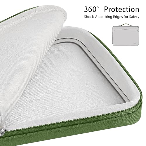 DOMISO 360 Protective Laptop Sleeve 15.6 inch Laptop Case with Handle Laptop Carrying Case for 15 inch MacBook Air/Pro Laptop Case 15.6 inch Compatible with MacBook Air 15 inch M3 2024,Green - color: Green, size: 15-15.6 inch