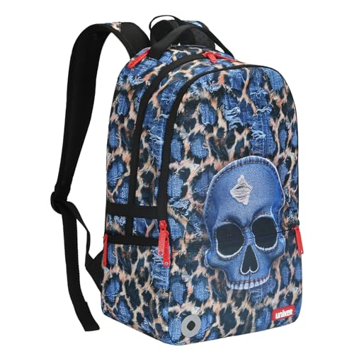 Graffiti Backpack, Designer Laptop Backpack for 15.6 Inch Work,Water Resistant Backpack Computer Bag, DenimSkull - color: Denimskull
