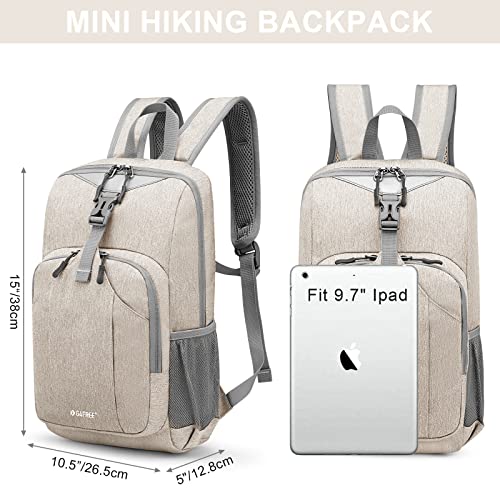 G4Free Mini 10L Hiking Daypack Small Hiking Backpack Cycling Compact Shoulder Backpack Outdoor for Men Women - color: Ivory