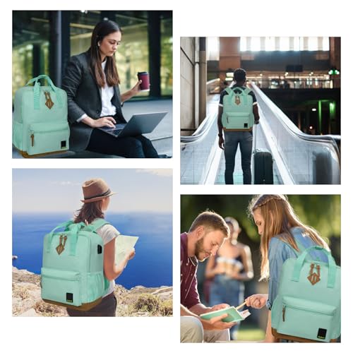 Goloni Small Carry On Travel Backpack with USB Charging Port, Lightweight Water Resistant Mini Carry-on Backpack for Men Women, Compact Personal Everyday Backpack,Green - color: Green