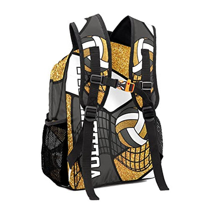Customized Sports Volleyball Print Waterproof Backpack with Name for Hiking Camping Picnic - color: Backpack 23