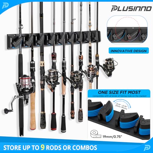 PLUSINNO Fishing Gear,Full Fishing Pole kit Include Fishing Rod and Reel Combo, Tackle Box with Fishing Lures, Fishing Accessories, Fishing Pliers,Fishing Gifts for Men with Fishing Tool Kit - style: Blue Fishing Combo With Fishing Rod Holder