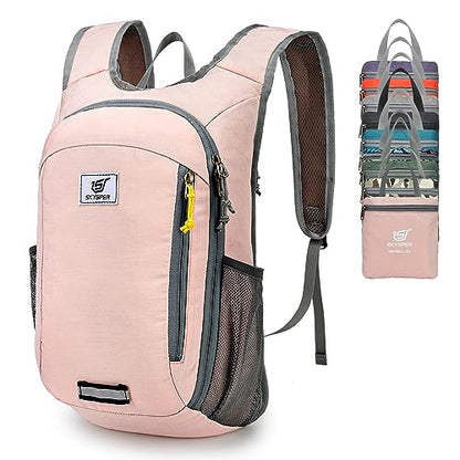 SKYSPER Small Daypack 10L Hiking Backpack Packable Lightweight Travel Day Pack for Women Men - color: Rosy, size: 10l