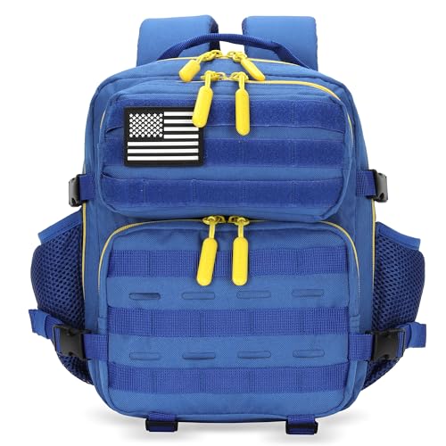 9L Mini Tactical Backpack for Men and Women Tactical Backpack Small for Hiking Small Tactical Bag Fitness Pack - color: Blue