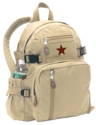 Rothco Khaki Vintage Star Back Pack with Red Star 9162 - color: Khaki, size: One Size