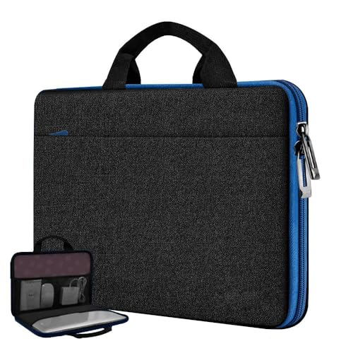 Hseok Laptop Case for MacBook Pro 14 inch TSA Sleeve Handbag,Black-Blue - color: Black-blue