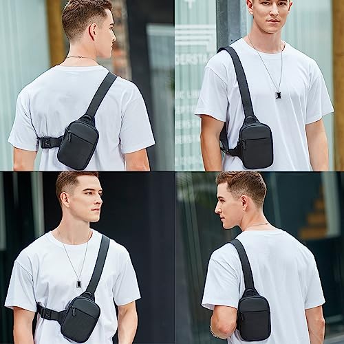 flintronic Mini Crossbody Sling Bag, Waterproof Chest Bag, Lightweight Shoulder Backpack for Men Women Workout Travel