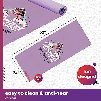 Antsy Pants Yoga Mat for Stretching and Yoga - color: Rainbow