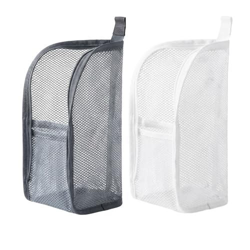 Fauppt Portable Lightweight Travel Toiletry Bag Standing Toiletry Bag,2026 EVA Mesh Cosmetic Waterproof Bags for Women Men,Lightweight Travel Toiletry Bags for Travel Essentials (Grey White) - color: Grey White