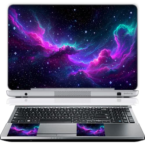 11.6 12 Inch Laptop Skin Sticker Cover Premium Sticker Cover Art Decal Decorative (Included 2 Wrist Pad Skins) - Space Nebula - color: 3729, size: 12 Inch