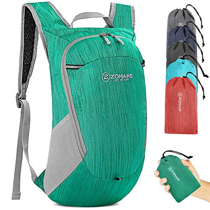 ZOMAKE Ultra Lightweight Packable Backpack 18L, Small Foldable Hiking Backpacks Water Resistant Folding Daypack for Travel(Dark Green) - color: Dark Green, size: 18L
