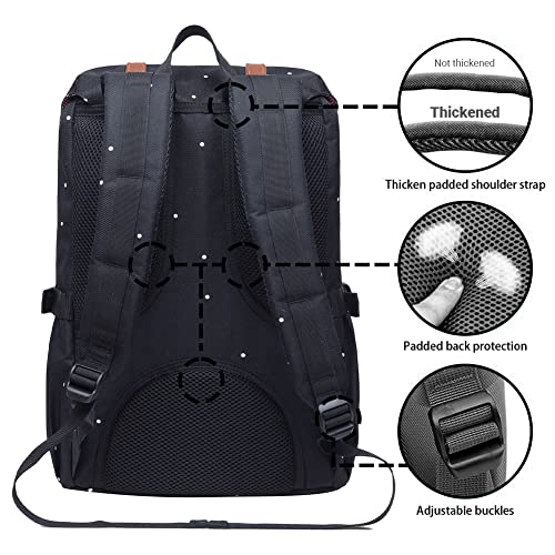 KAUKKO Laptop Outdoor Backpack, Traveling Rucksack Fits 15.6 Inch Laptop(5-7-Blackpoint) - color: 5-7blackpoint