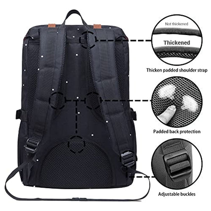 KAUKKO Laptop Outdoor Backpack, Traveling Rucksack Fits 15.6 Inch Laptop(5-7-Blackpoint) - color: 5-7blackpoint
