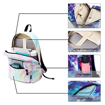 abshoo Lightweight Water Resistant Tie Dye Backpacks For Teen Girls Women School Bookbags (Tie Dye) - color: Tie Dye