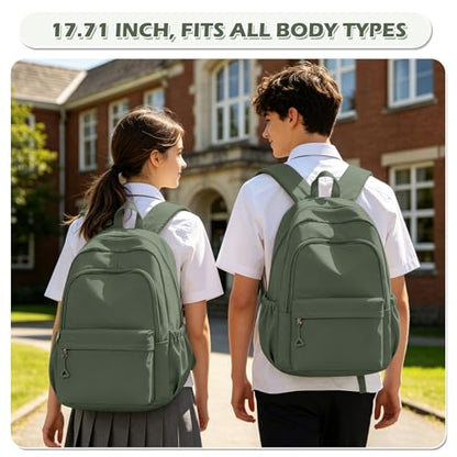 suwasp Casual Laptop Backpack for Women Men Waterproof Lightweight Backpacks Bag 15.6inch Laptop Daypack Large Capacity Backpack, Sage Green - color: Sage Green
