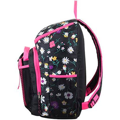 FUEL Top Loader Teens Student Water Resistant Backpack Set Lunch Bookbag Bag Soft Reusable Insulated Cooler Lunch Box Thermal Travel Office Lunch Bag, Floral - color: Floral