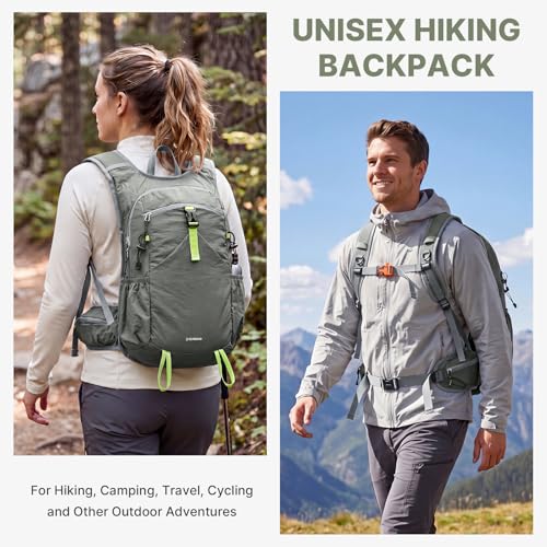 G4Free 20L Hiking Backpack with Waist Strap for Women Men, Lightweight Waterproof Daypack for Travel Camping Outdoor, Grey - color: Grey