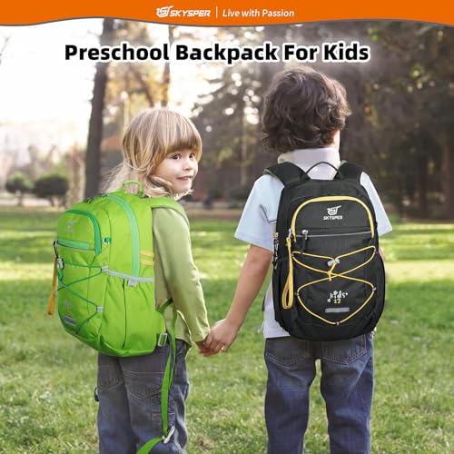 SKYSPER Kids Backpack 12L Children School Bag Child Boy Girl Pack Ages 4-8 for Traveling Day Trips Classes Camping(Black) - color: Black, size: Small
