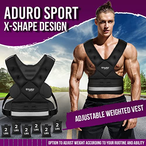 "Aduro Sport Adjustable Weighted Vest Workout Equipment, 4-10lbs/11-20lbs/20-32lbs/26-46lbs Body Weight Vest for Men, Women, Kids" - style: 20-32 Pounds (9.07KG-14.51KG)