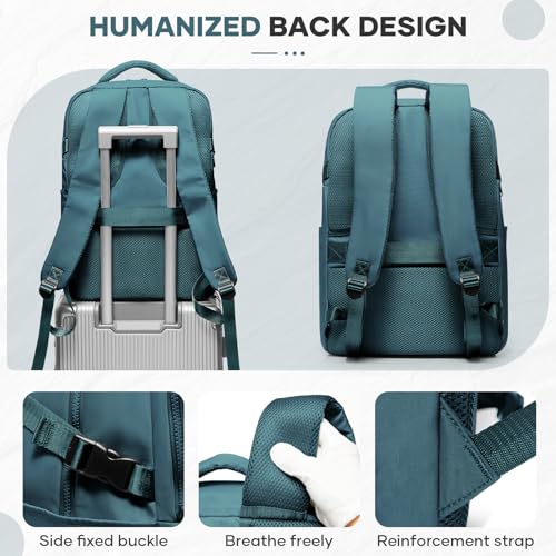 suwasp Large Travel Backpack for Women Men Mochila Airline Approved Carry On Personal Item Backpack Bag Frontier Airlines Personal Item Travel Bag Flight Approved Luggage Backpack - Blue - color: Peacock Blue, size: Large