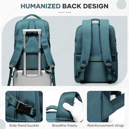 suwasp Large Travel Backpack for Women Men Mochila Airline Approved Carry On Personal Item Backpack Bag Frontier Airlines Personal Item Travel Bag Flight Approved Luggage Backpack - Blue - color: Peacock Blue, size: Large