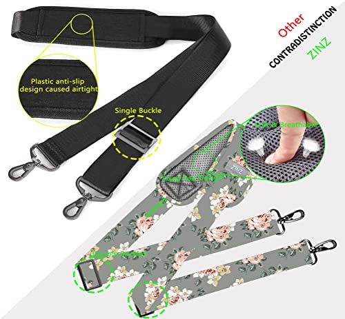 ZINZ 79 inch Shoulder Strap, Extra-thick Fixed Cushion Pad and Dual Clasps Universal Replacement Strap with Metal Swivel Hooks for Laptop Bags, Luggage Bags, Camera, Crossbody (200cm,Light Rose) - color: Light Rose
