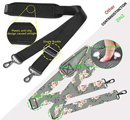 ZINZ 79 inch Shoulder Strap, Extra-thick Fixed Cushion Pad and Dual Clasps Universal Replacement Strap with Metal Swivel Hooks for Laptop Bags, Luggage Bags, Camera, Crossbody (200cm,Light Rose) - color: Light Rose