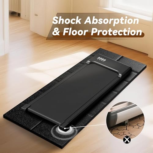 Walking Pad Mat for Carpet and Hardwood Floors, 0.24" Thick Foldable Treadmill Mat for Floor Protection, Non-Slip High Density for Bike, Elliptical, Home Gym Use - size: 55"L x 23.6"W x 0.24"Th