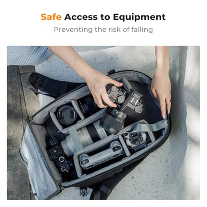 K&F CONCEPT Camera Backpacks for Photographers Travel Bag for Tripod Camera Lence Accessory with laptop compartment and Rain Cover Multi-Functional Camera Bags for Dslr Cameras