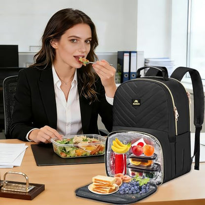 MATEIN Work Backpack with Lunch Compartment, Lunch Backpack for Women