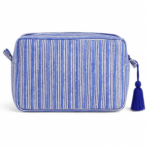Huar Travel Makeup Bag- Large Capacity Cosmetic Bags for Women - color: Blue