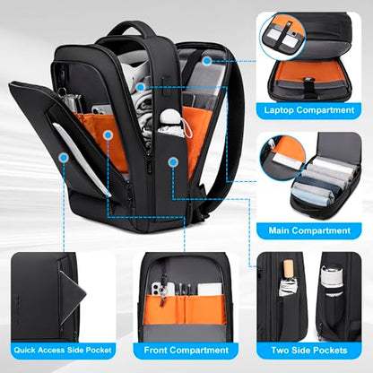 Fenree.geer Laptop Backpack for Men, Business Backpack with USB Charging Port,Water Resistant Tech Backpack, Mens 17 Inch Laptop Bag for Work/Commuter/College - size: Standard