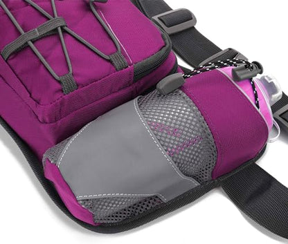 Waist Pack with Water Bottle Holder for Running Walking Hiking Fanny Pack Hydration Belt - color: Red