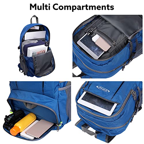 G4Free 40L Lightweight Packable Hiking Backpack, Waterproof Travel Daypack - color: Dark Blue