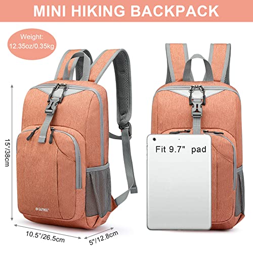 G4Free Mini 10L Hiking Daypack Small Hiking Backpack Cycling Compact Shoulder Backpack Outdoor for Men Women - color: Light Orange