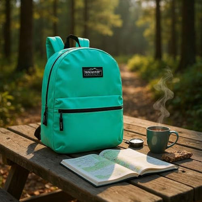 Trail maker Classic 17 inch Backpacks with Adjustable Padded Straps | School Backpacks for Girls, Boys (Aqua) - color: Aqua